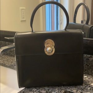 Vintage Celine star ball Kelly bag black silver